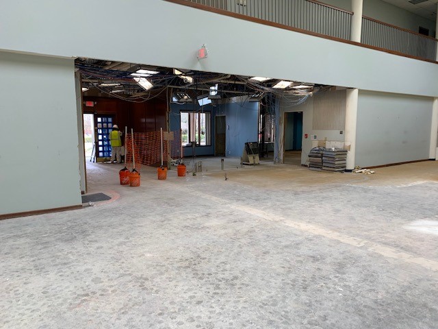 lobby area under construction