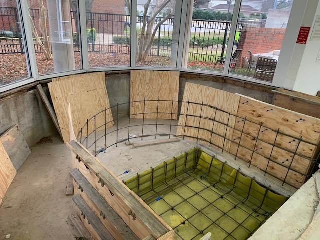 Club Hot Tub renovation in progress