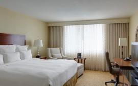 guest bedroom in hotel