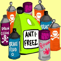 Cartoon of chemicals