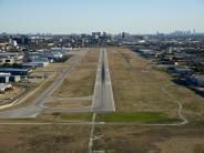 View down the runway