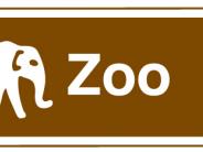 Zoo sign with elephant
