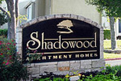 Shadowood apartments sign in front