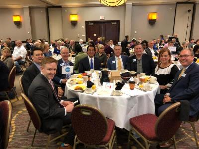 Town of Addison Council and City Manager's Office attending a Metrocrest Services breakfast
