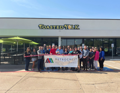 Ribbon Cutting Ceremony at Toasted Yolk in Addison