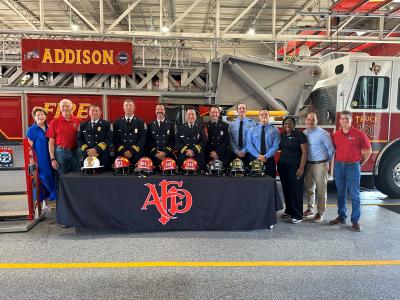 Addison Firefighter promotion ceremony