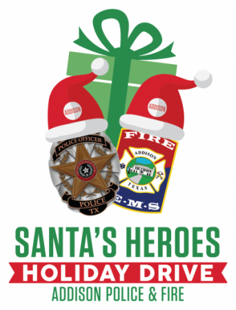 Santa's Heroes holiday drive logo