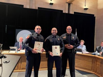 Police Officers recognized with award