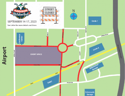 map of addison oktoberfest road closures
