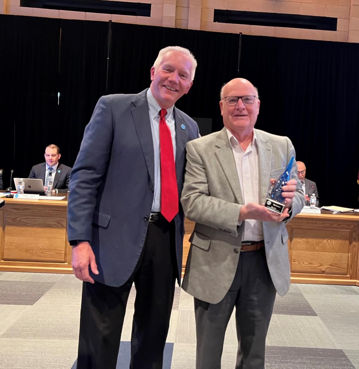 Tom Souers Recognized by Addison Mayor Bruce Arfsten