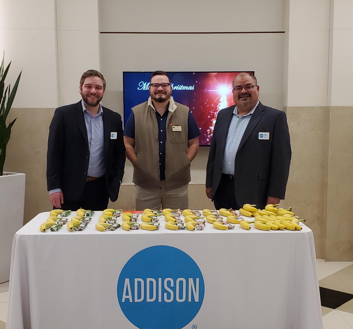 Campos, Kerr and Austin at Addison Circle One Meet and Greet on December 16, 2021