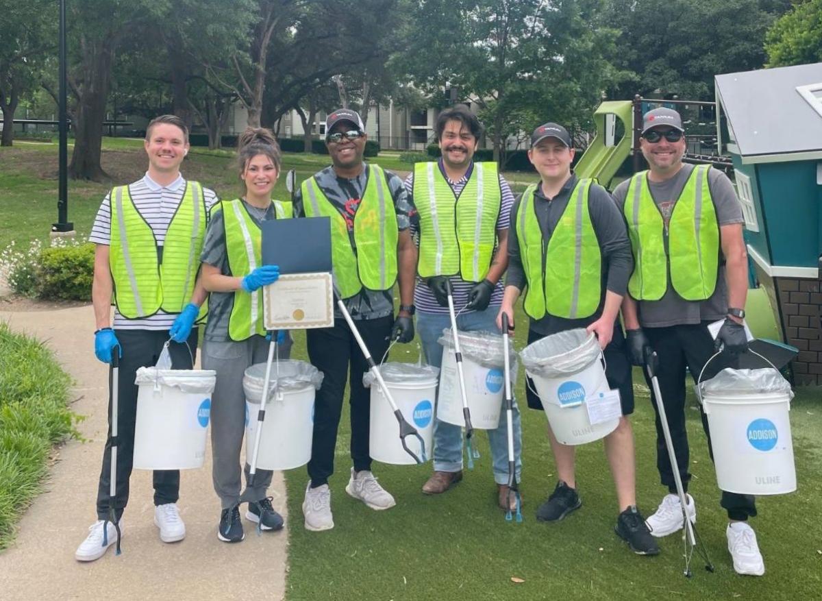 Tanium Volunteers Cleaning Up Addison Town Park
