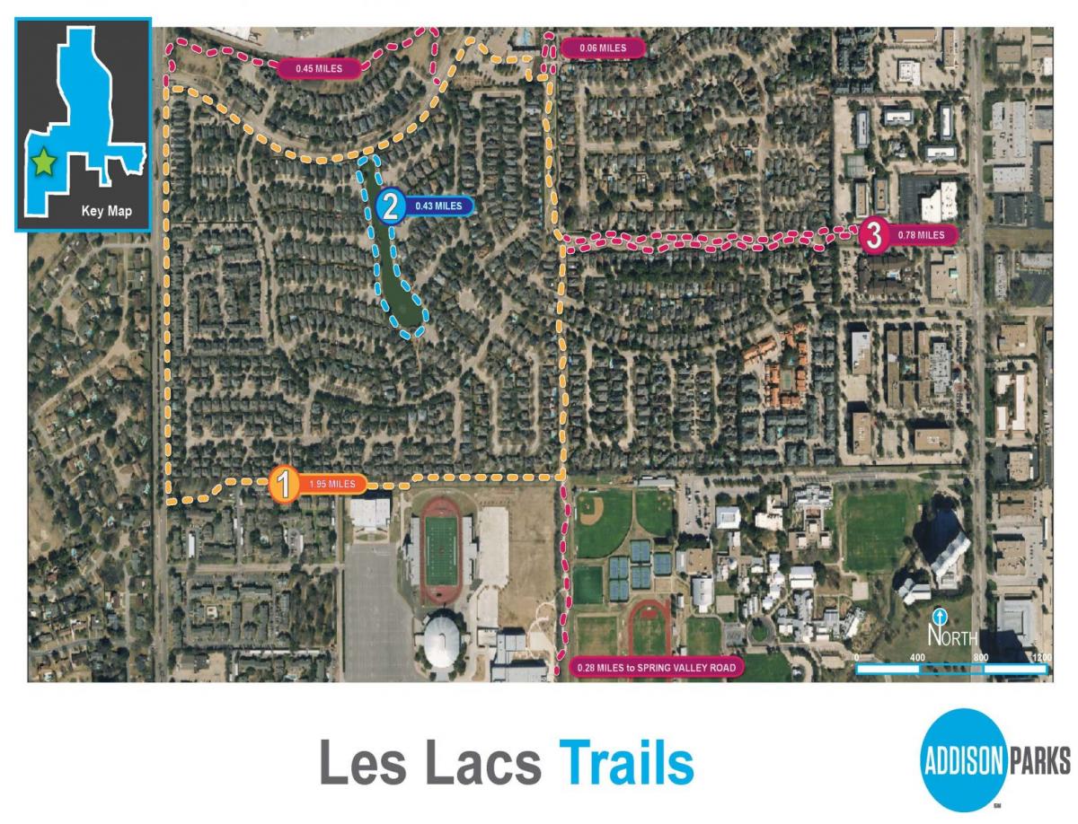 Les Lacs Trail Map