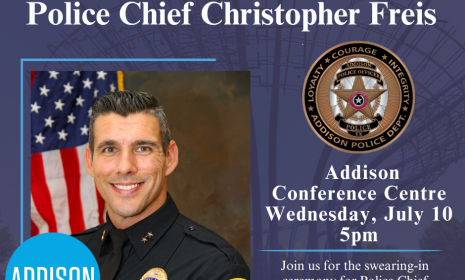 Addison Police Chief Swearing In Invitation